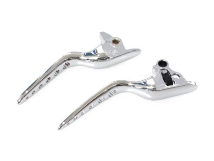 Racing Levers - Chrome. Fits Softail 2018-2024