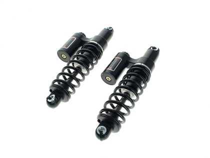 13in. RS-2 Heavy Duty Piggyback Rear Shock Absorbers - Black. Fits Dyna 1991-2017.