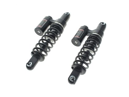 14in. RS-2 Heavy Duty Piggyback Rear Shock Absorbers - Black. Fits Dyna 1991-2017.