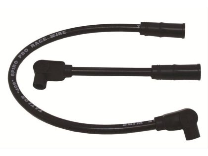10.4mm Spark Plug Wire Set - Black. Fits Softail 2000-2017 and Dyna 1999-2017.