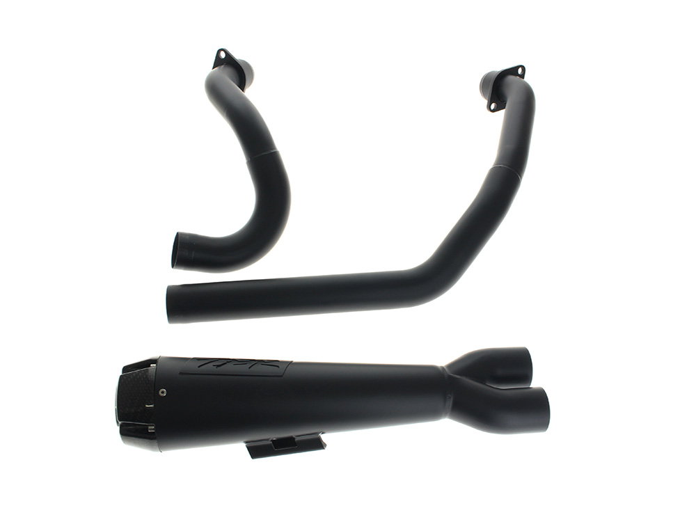 Comp-S 2-into-1 Exhaust - Black with Carbon Fiber End Cap. Fits Indian Cruiser 2022up - Image 2