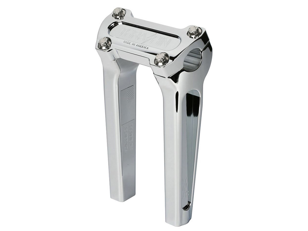8in. Straight Thrashin Risers - Chrome. Fits 1in. Handlebar