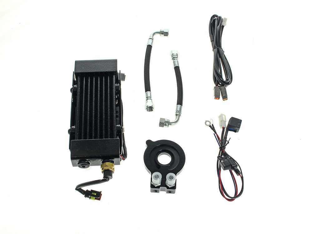 Fan Assisted Side Mount Oil Cooler Kit - Naked. Fits Softail 2018up with Harley-Davidson Branded Engine Guards - Image 2
